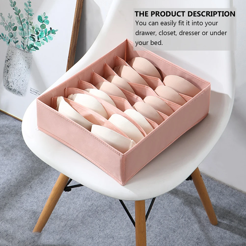 

Underwear Storage Box Organizer Non-Woven Fabric For Bras Socks Ties Scarves Closet Drawer Organizer Case