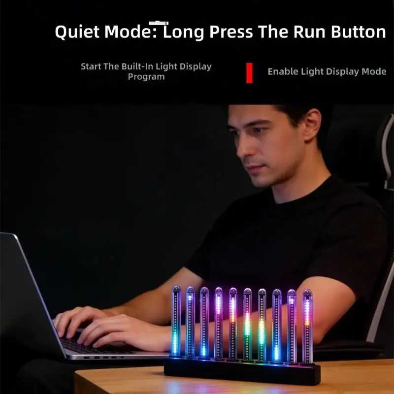 USB Power LED Spectrum Light With 14 RGBs Color And 8 Display Mode For Music Syncs Gaming And Home Decoration 896C