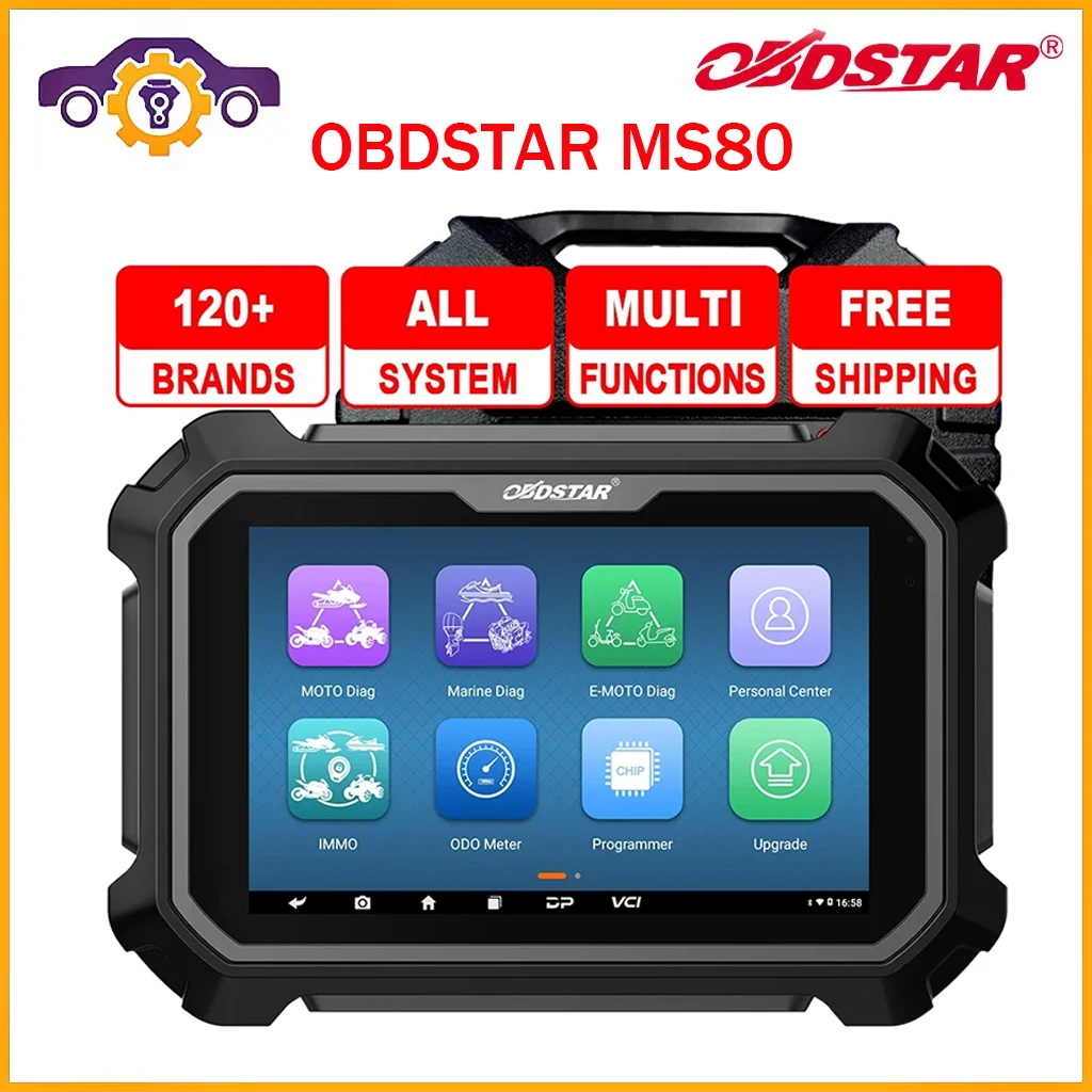 

OBDSTAR MS80 STD Version Motorcycle Scanner Support Diagnose / Key Programming / Odo meter Recalibration / ECU Programming