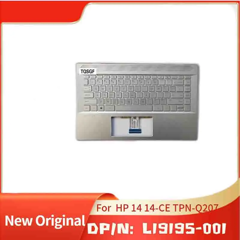 

L19195-001 Silver Brand New Original Top Cover Upper Case for HP Laptop 14 14-CE TPN-Q207 With Backlight Keyboard Palmrest