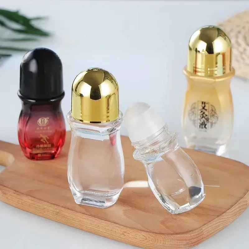 1pc 30ml Essential Oil Roller Bottle Empty Refillable Clear Glass Roller Bottle Perfume with Roller Travel Cosmetic Container