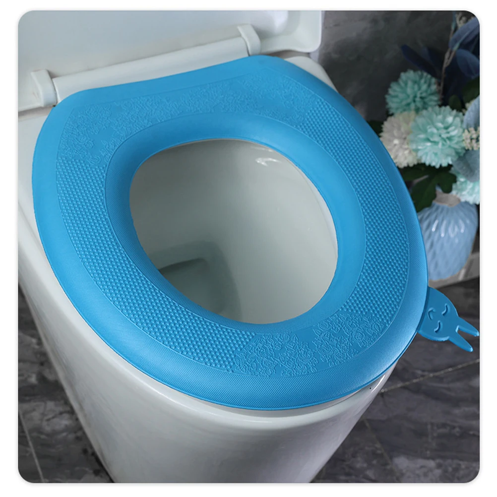 

2pcs EVA Waterproof Toilet Seat Pads Cushions Warm Elderly Travel Pad Four Seasons Available Easy Install Simple Clean