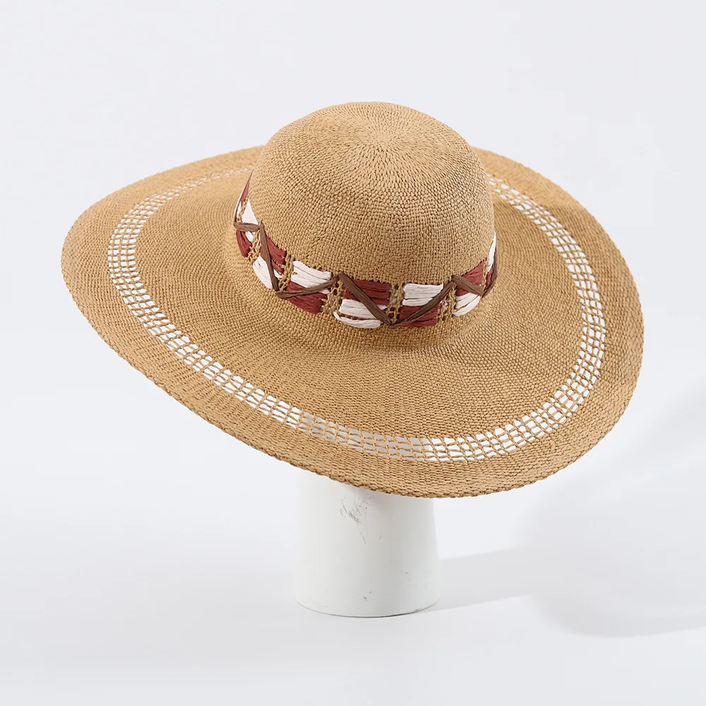 Big Brim Beach Hat for Women, Spring Summer Wide Brim Sun Protection Cap, Large Brim Sun Hat