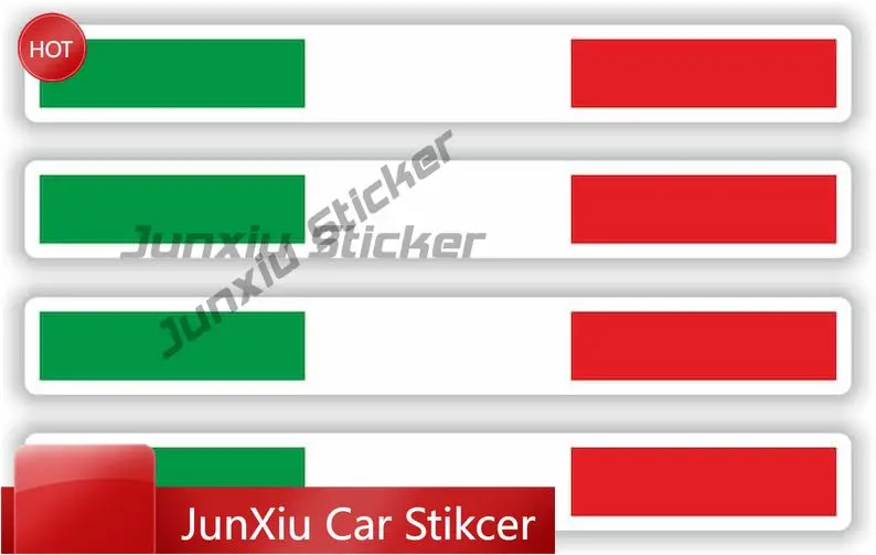

4x Sticker Stripes Italy Stripe Durable Auto Accessories For SUV Fridge UV Resistant Decoration Auto Accessories Exterior Vinyl