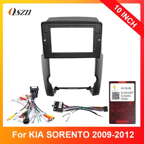 Para KIA SORENTO 2009-2012 Kits de tablero de audio Marco Facia Panel Player Marco de pantalla de DVD de 10 pulgadas (negro mate)
