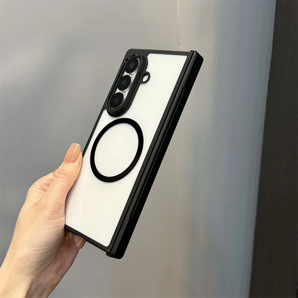 Fold8 Hülle für Magsafe Magnetische Matte Handyhülle für Samsung Galaxy Z Fold 7 8 5G Ultra Transparente Scharnierschutzabdeckung – Detail 9