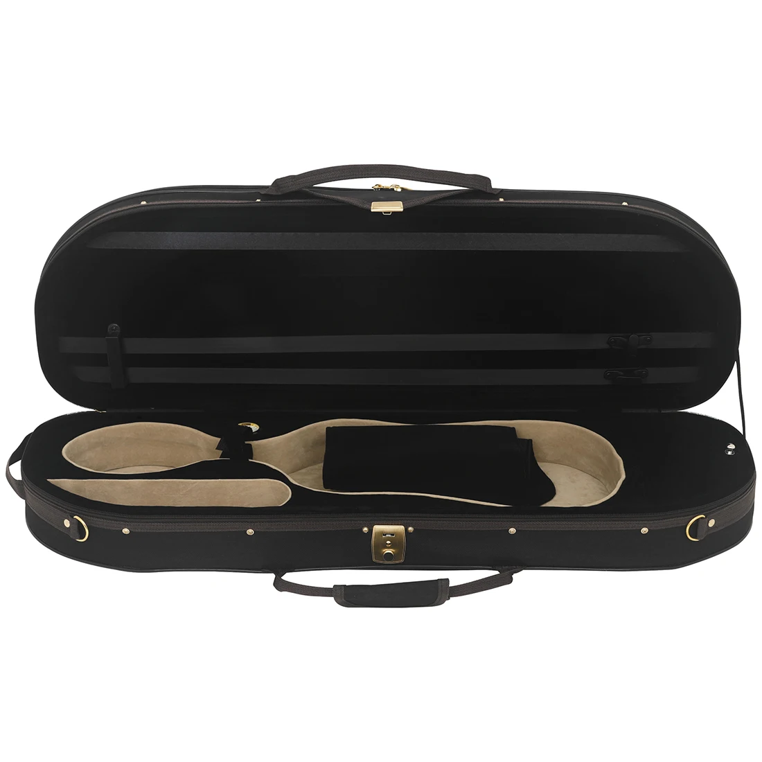 

AstonVilla Violin Case Oxford Rounded Violin Bag with Adjustable Double Shoulder Strap Disassembly Violin Parts Accessories