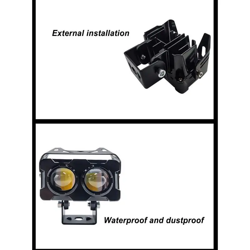 LED Motorrad Scheinwerfer LED Fahrlicht Super Helle Motorrad Scheinwerfer Doppel Farbe Hilfs Offroad Motorrad