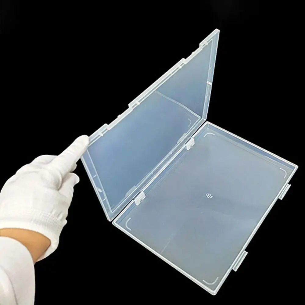 Office Home A4 Test Paper Storage Box Transparent Dust-Proof Lid Document Storage Box Portable PP Desktop Sorting Box School