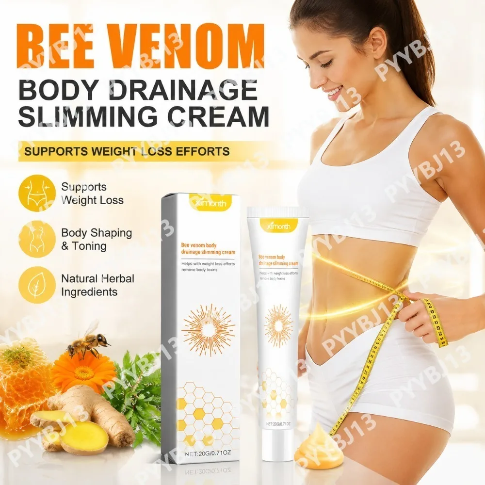 Ximonth Bee Venom Lymphatic Body Shaping Ointment Tightens The Skin Improves Excess Fat and Is A Skincare Cream for Adults 20g