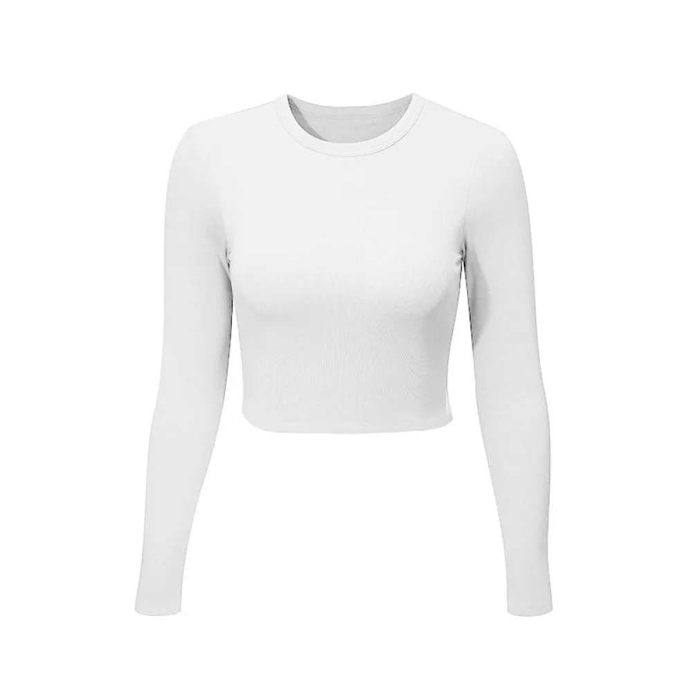 Slim Fit Sport Top Women Long Sleeve Yoga Shirt Breathable Gym Fitness Running Quick Dry Pilates Training Exercise Workout Tee