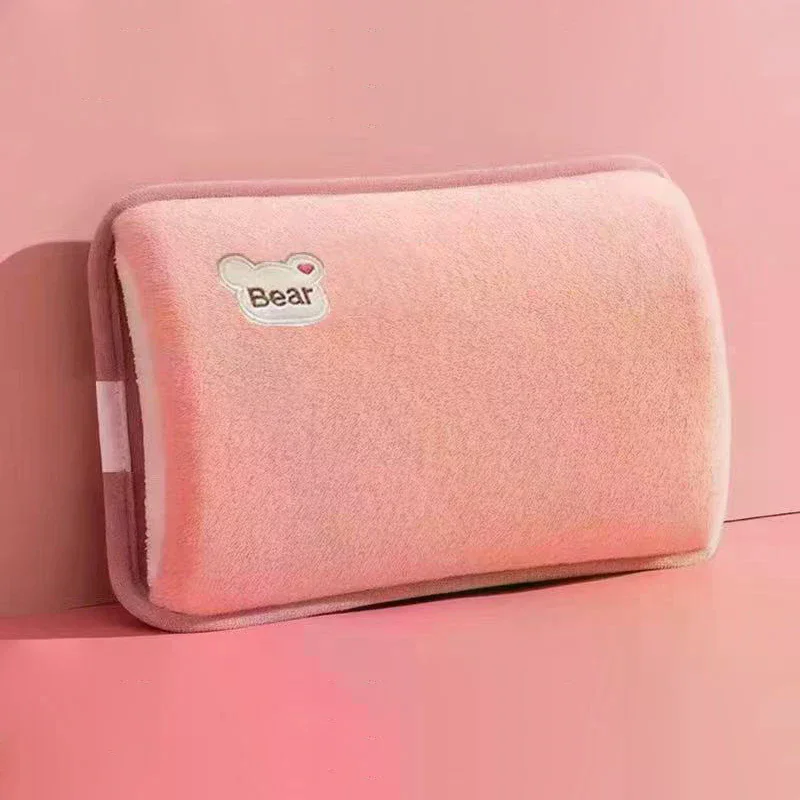 Rechargeable Hot Water Bottle Cartoon Electric Hand Warmer With Charging Plug Reusable Hot Compress Bag Heating Pad Hand