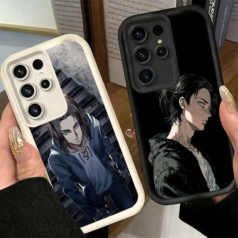 A-Attack On T-Titan Eren Yeager Soft Phone Case for Samsung Galaxy S26 Ultra S25 FE S24 + S23 S22 Plus S21 S20 FE 5G Shell Silic