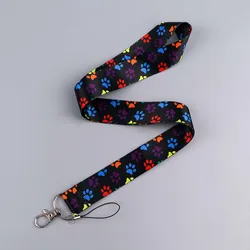Cute Dog Paws Lanyards for Keys Neck Strap ID Card Gym Cell Phone Straps USB Badge Holder DIY Hang Rope Lariat Lanyard