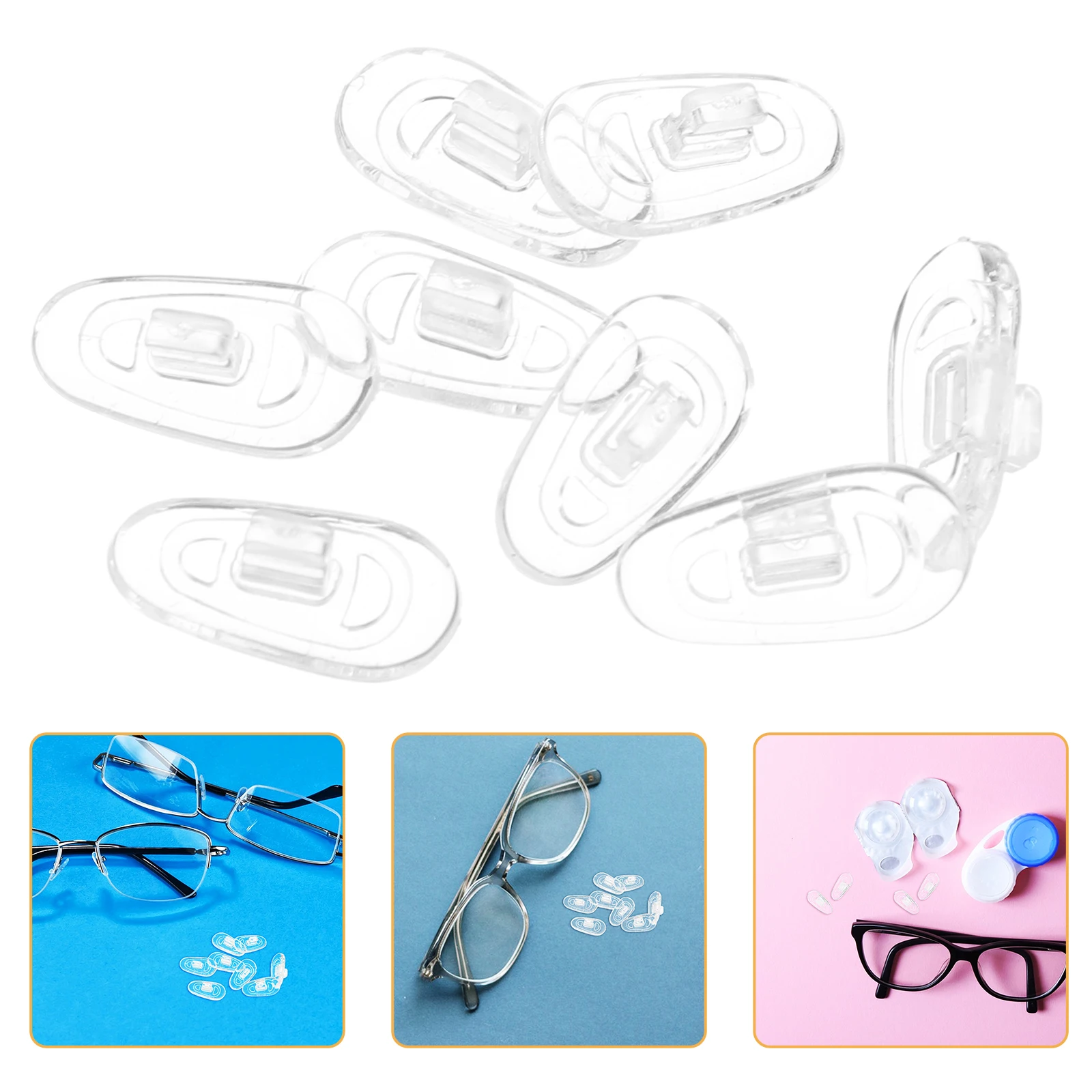 

Anti-Slip Glasses Universal Soft Silicone Eyewear Replacement Cushioned Spectacle Pads For Sports Travel Daily Use U-Shaped