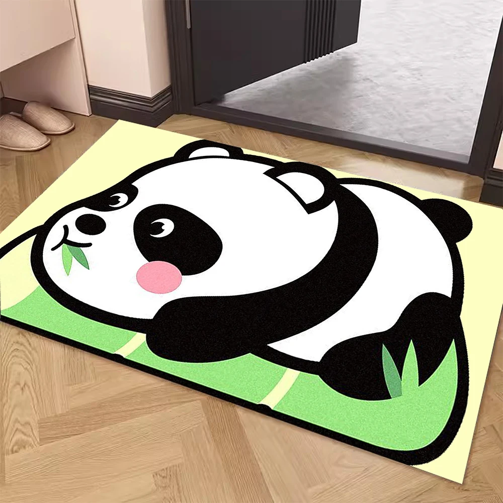 

Cartoon Panda Diatom Mud Bathroom Door Dirt-resistant Non-slip Floor Mats Household Kitchen Mats Water-absorbent Quick-drying