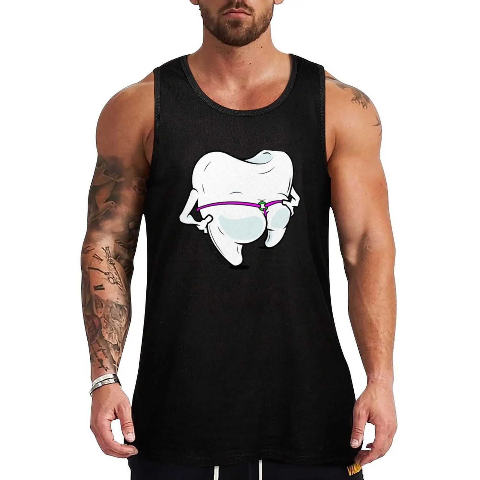 Dental Floss Tank Top Top summer Men gym sportswear Gym clothes