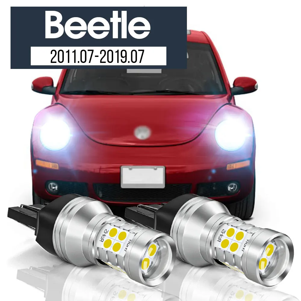 2pcs LED Daytime Running Light DRL Blub Canbus Accessories For VW Volkswagen Beetle 2011-2019 2012 2013 2014 2015 2016 2017 2018