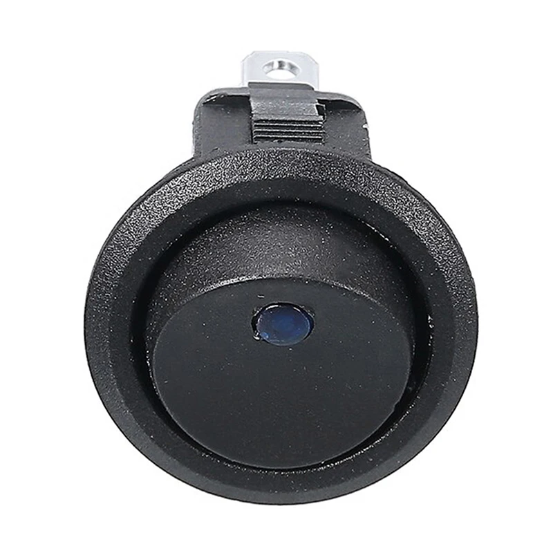 12V DC Waterproof Round LED Rocker Switch 3‑Pin 2‑Gear Automotive On‑Off Toggle Component