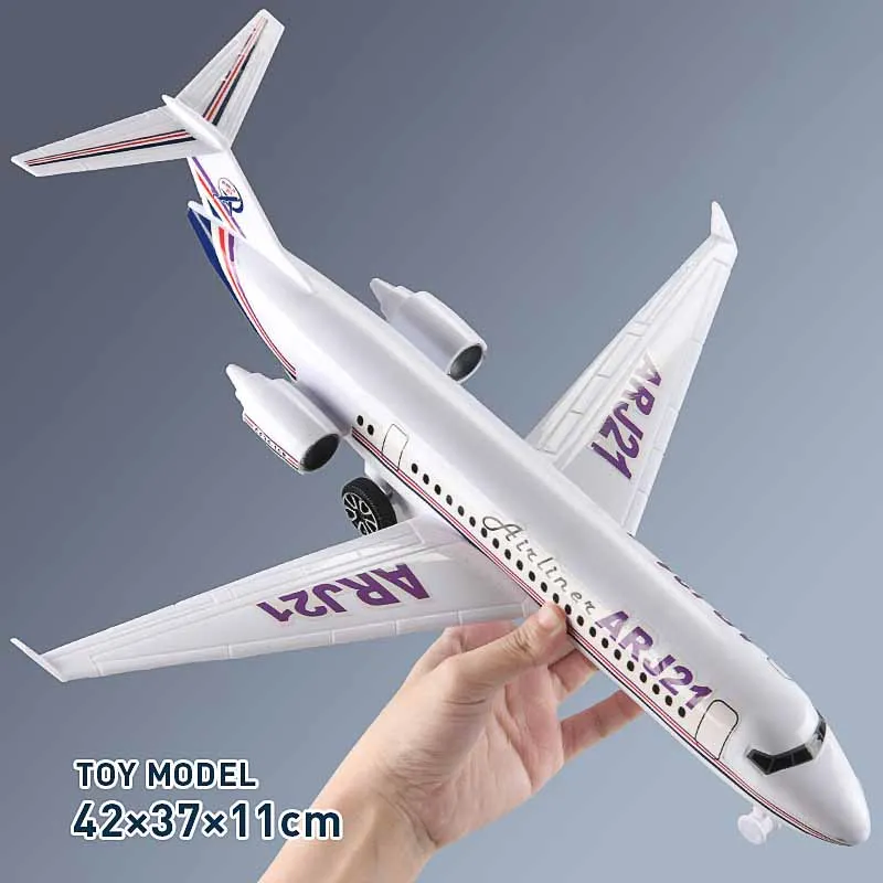 42cm dzieci elektryczne zabawki samoloty ze światłami/muzyka duży realistyczny model samolotu symulacja samolotu bezwładność zabawka prezent dla chłopca