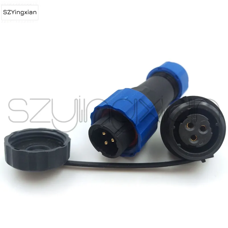 SD16 Connector 2/3/4/5/6/7/8/9 pin Communication Power Waterproof IP68 Plastic Male Plug Female Socket