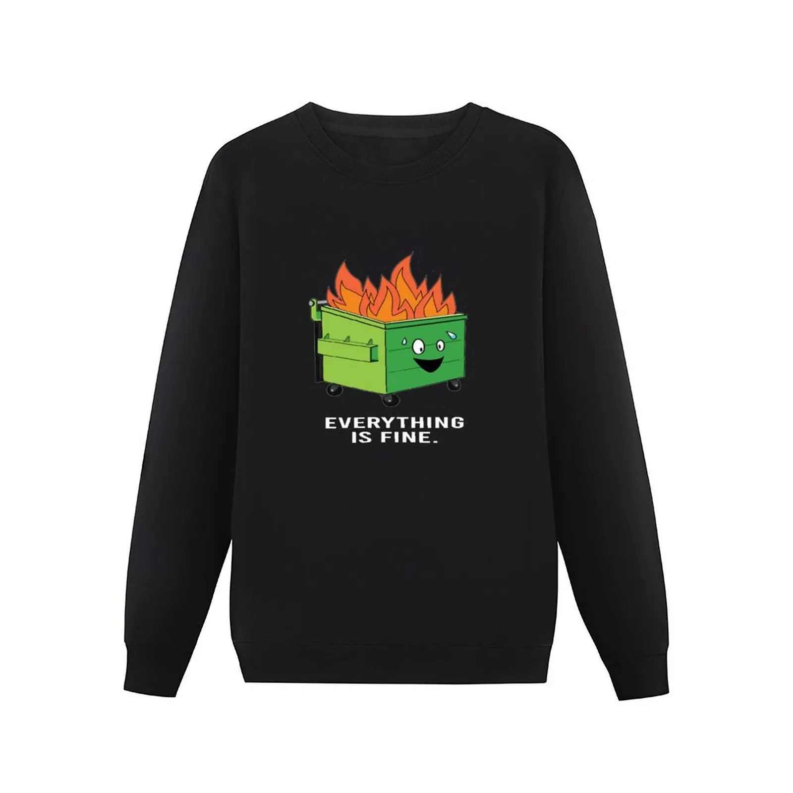 Dumpster Fire Retro Sunset is fine Pullover Hoodie mens clothes men's coat hooded shirt sweatshirt male