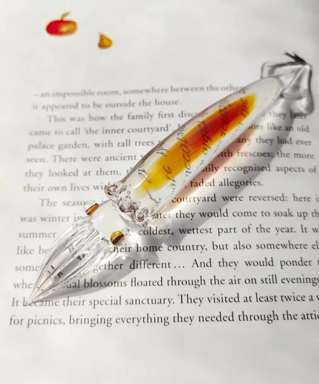 Luxury Creative Gift Squid Style Glass Dip Pen  Novelty Writing Pen