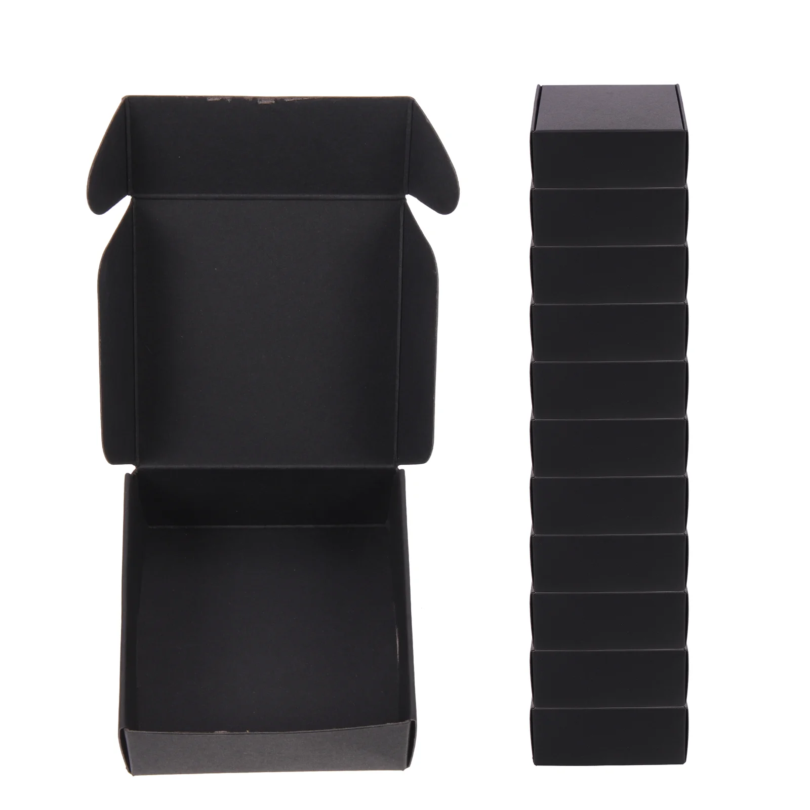 20 Pcs Mail Mailing Carton Paper Packing Holder Trinkets Cubes Black Package Boxes