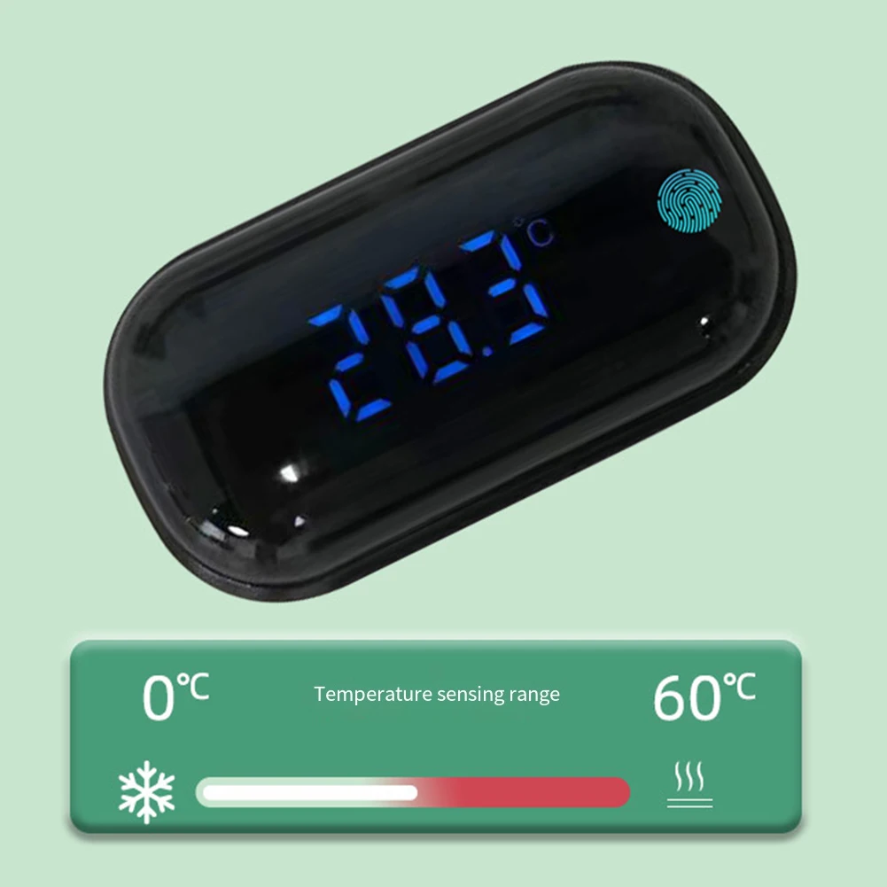 مقياس درجة حرارة دقيق لخزانات الأسماك مع بطارية مدمجة تدوم حتى 12 شهرًا وتحويل مئوية/فارنهايت