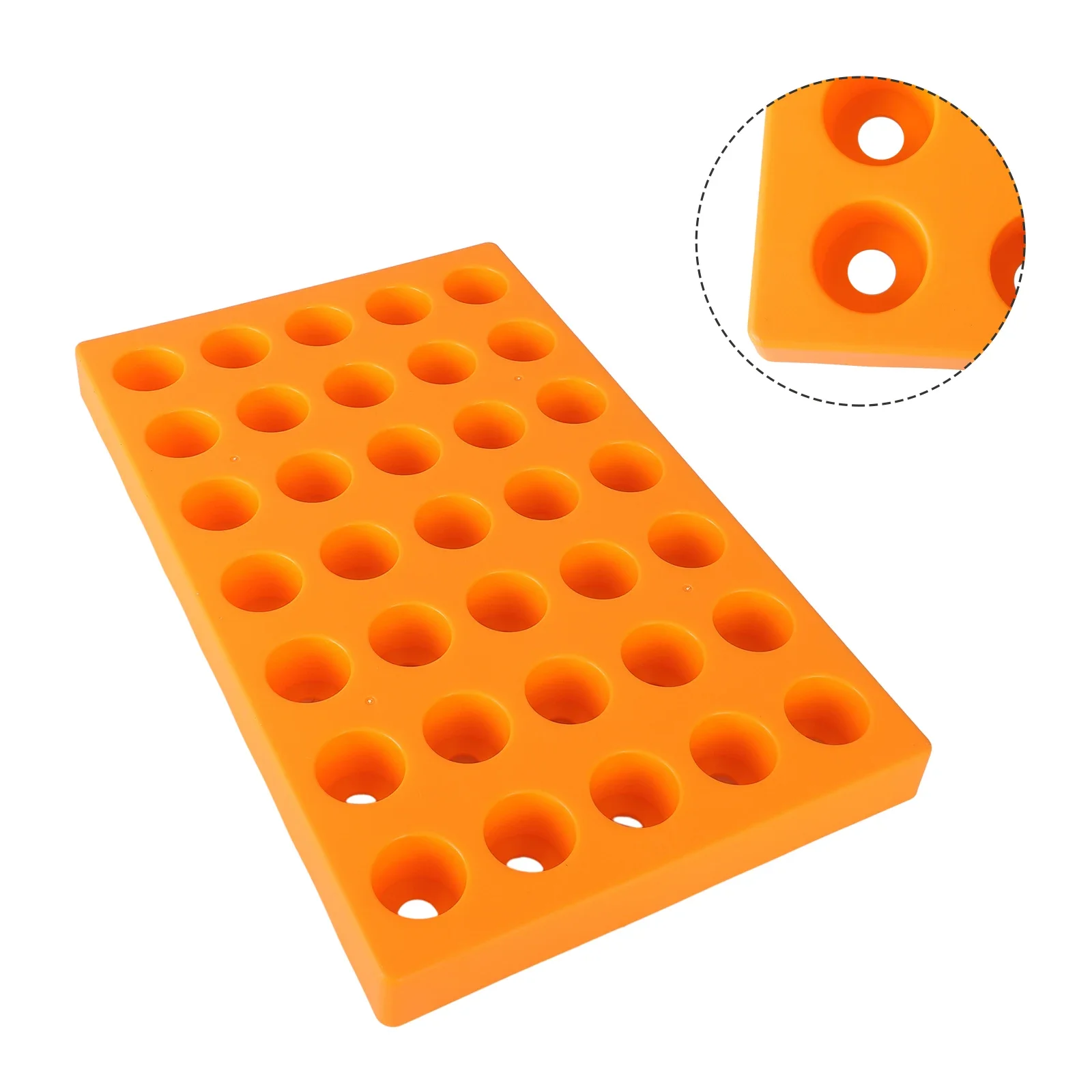 Universal Collet Storage Box, CNC Machine Tools Acabamento Rack, Laranja PP Especial, 60 Buraco, Oficina ER