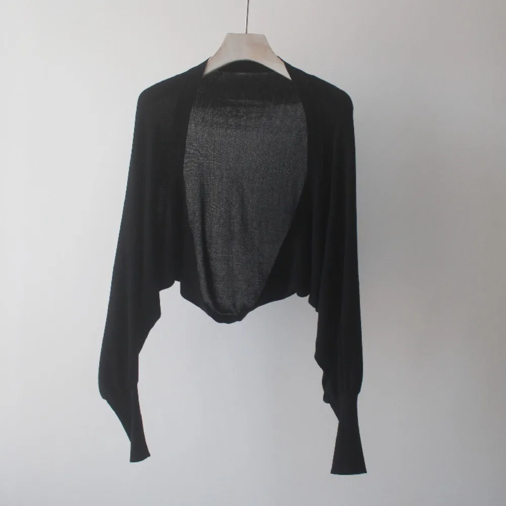 

Легкая летняя вязаная накидка с длинными рукавами, однотонная, из ледяного шелка, повседневная солнцезащитная накидка-кардиган для женщин