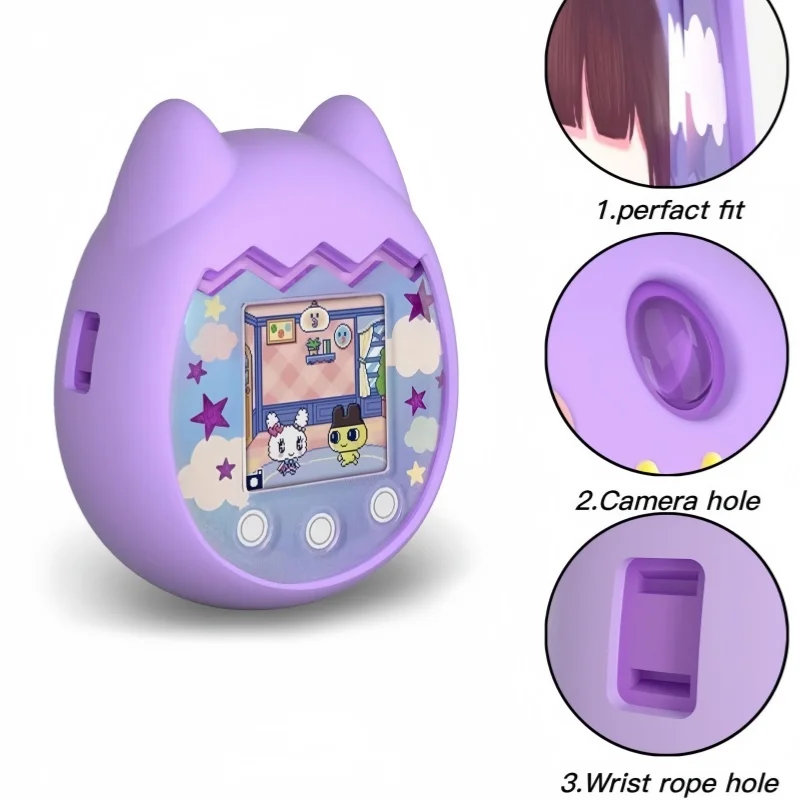 Silicone Case Protective Skin Sleeve Shell Anti-Scratch Soft Sleeve Skin Cover Waterproof For Tamagotchi Pix Virtual Pet Machine