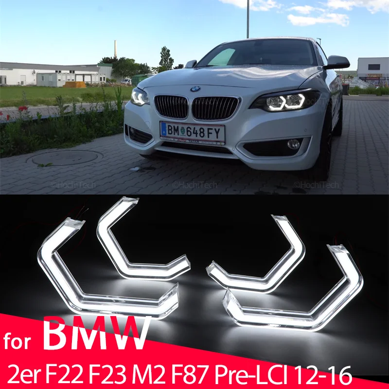 

Ультра яркие светодиодные ангельские глаза в стиле M4 для BMW 2 серии F22 F23 F87 M2, предварительная подтяжка 2012 2013 2014 2015 2016, аксессуары