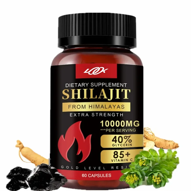 Original Shilajit Capsules 10000mg High Purity Mineral Supplement Pure Shilajit with 85+ Trace Minerals Enhance Men Performance