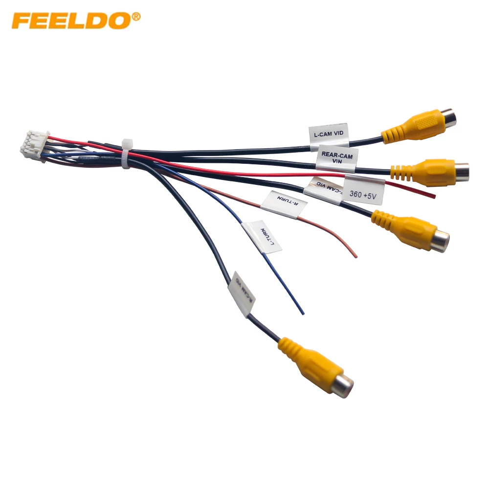 12-контактный кабельный адаптер FEELDO для головное устройство Android со встроенной панорамной системой камеры 360° # HQ3791