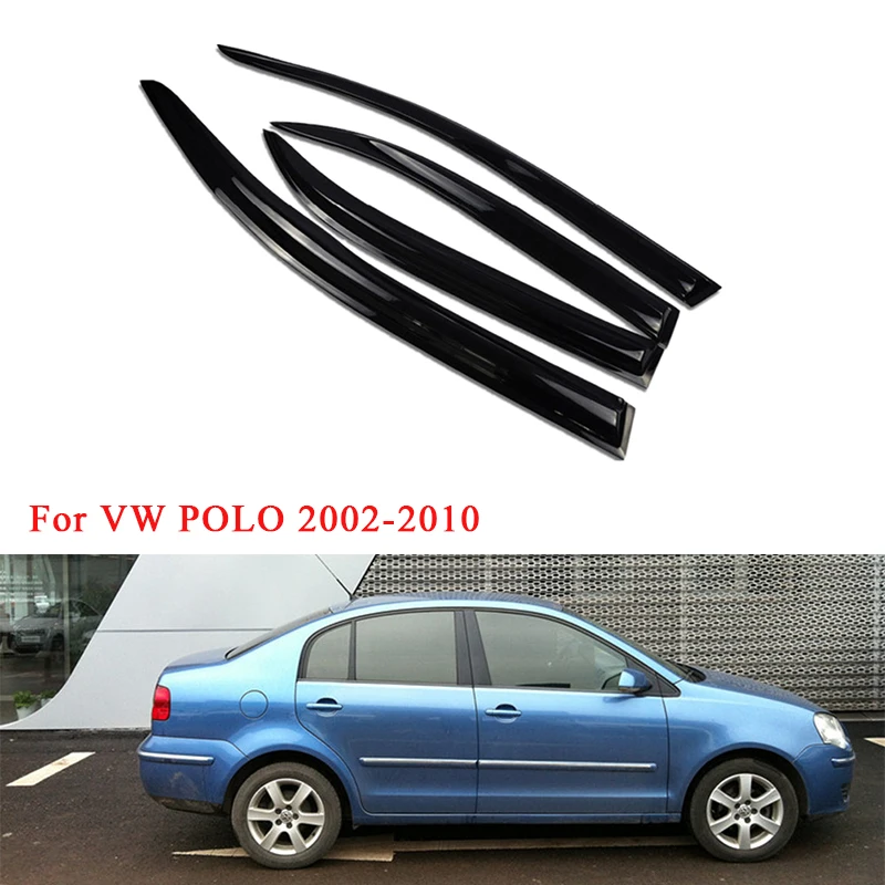 Car Windoe Visor Sun Rain Deflector Guard Awning Shelter For Volkswagen VW POLO 2002 2003 2004 2005 2006 2007 2008 2009 2010