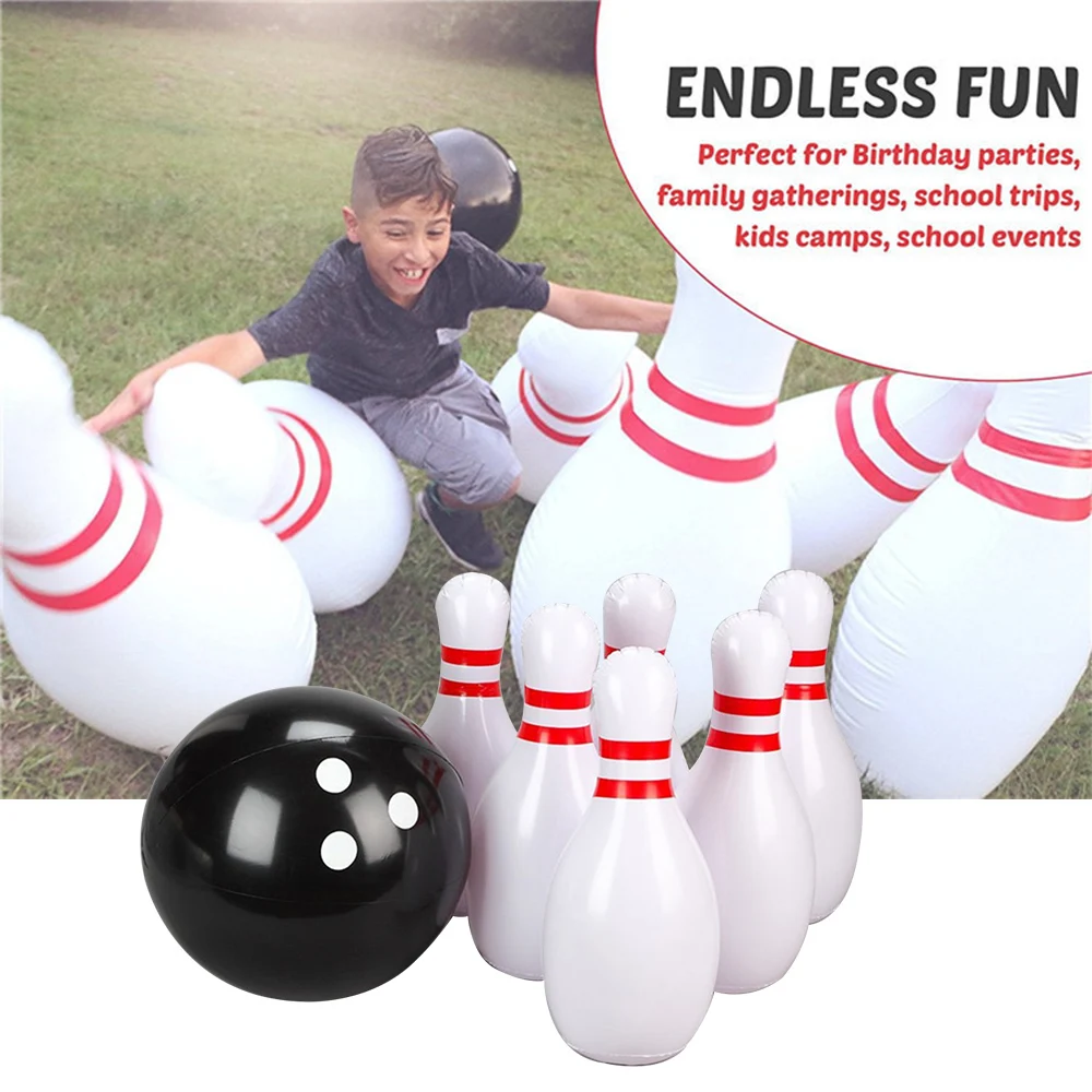 

16-30cm Giant Inflatable Bowling Set For Kids Adults Outdoor Sports Toys Family Lawn Yard Games Parent Child Interactive Game