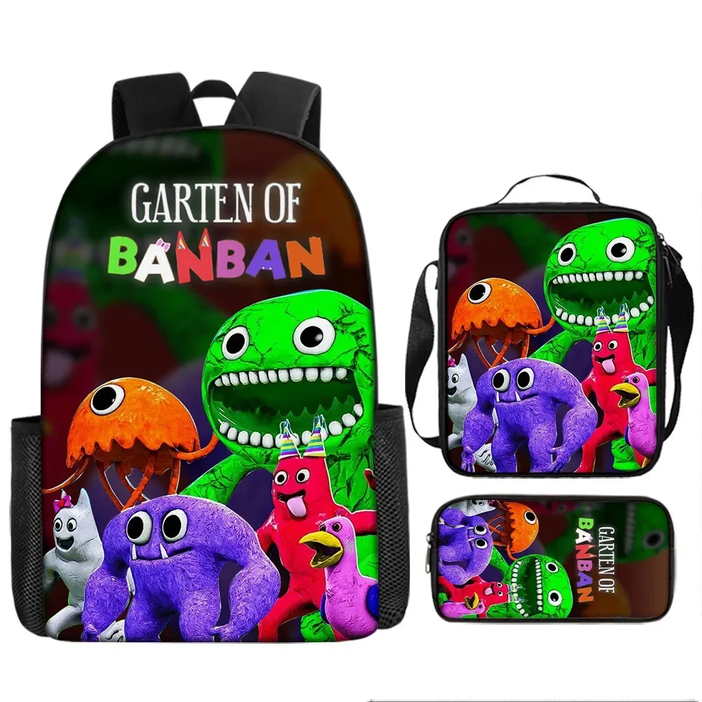 Custom Bag Luxury Popular Garten Of Banban 3D Print 3pcs/Set Pupil School Bags Laptop Daypack Backpack Crossbody Lunch Bag Penci