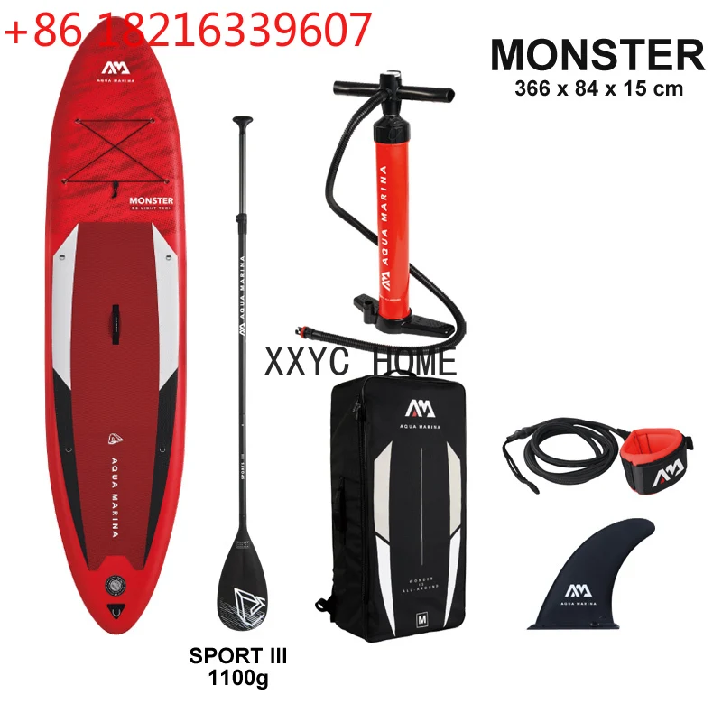 366*84*15cm inflatable surfboard stand up paddle board MONSTER surf water sport board boat dinghy raft