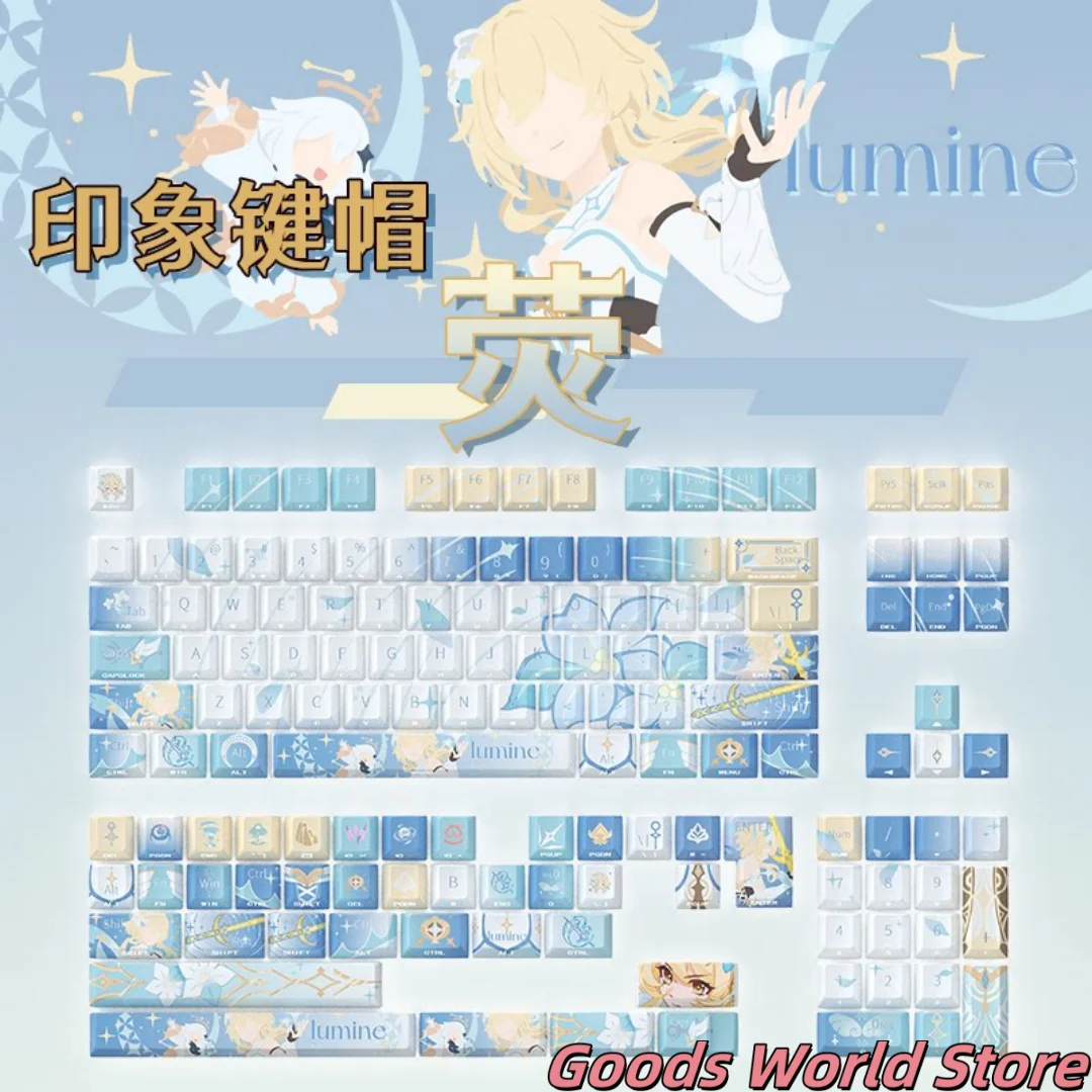in-stock-genshin-impact-lumine-keycap-mihoyo-lumine-mechanical-keyboard-keycap-lumine-cosplay-costume-anime-halloween-gift