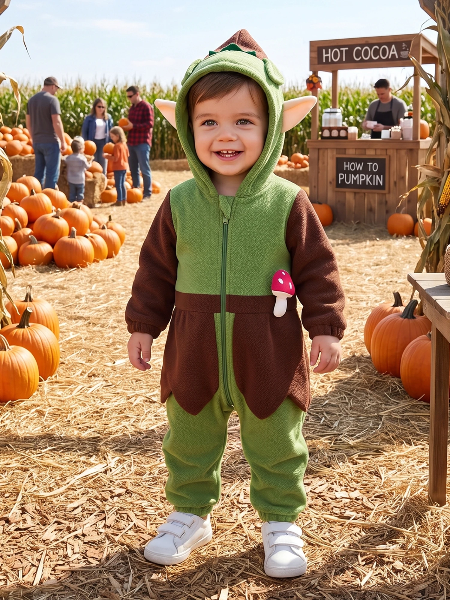 Boys Fleece Long Fairy Tale Costumes Girls-Fleece-Long Tale Hooded Tale Costumes Jumpsuit Boys Fleece Long