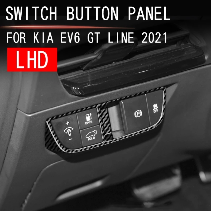 LHD For KIA EV6 2021 2022 inner left control cover Headlamp Control Panel Cover headlight ajustment switch Frame Car Accessories