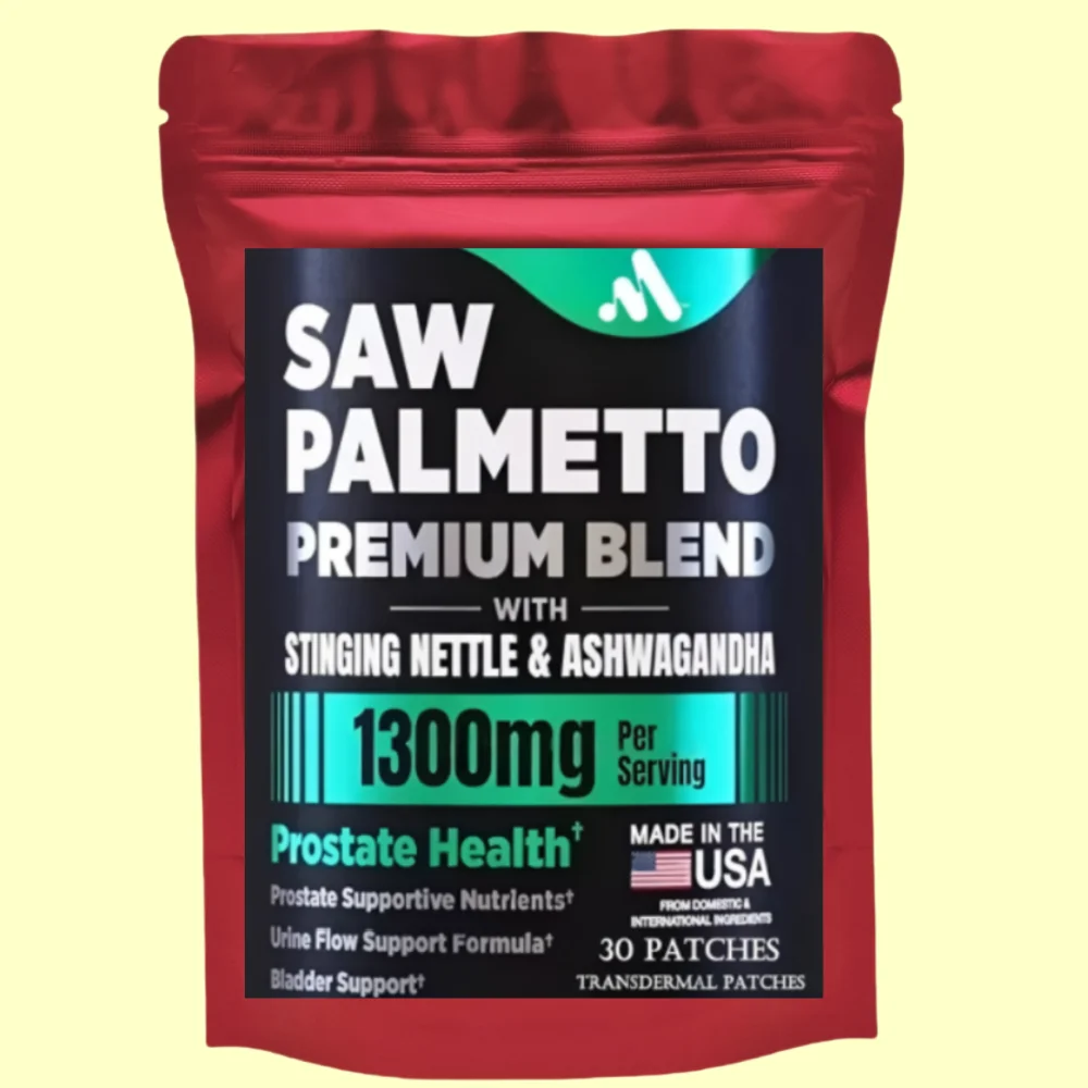 Pure Saw Palmetto Extract Patches - Stinging Nettle, Ashwagandha, Transdermal Patches Relief of Bladder and Urinary System