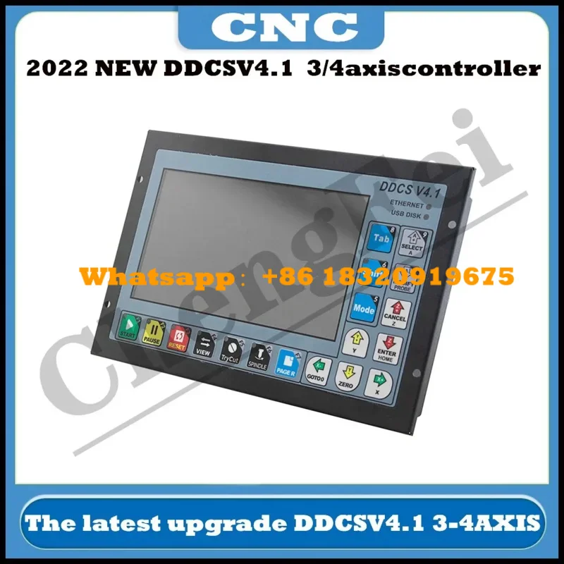 وحدة تحكم CNC DDCSV4.1 3/4 محور G كود لآلات الطحن مع عجلة عقارب MPG لإيقاف الطوارئ، تحل محل DDCSV3.1 mach3