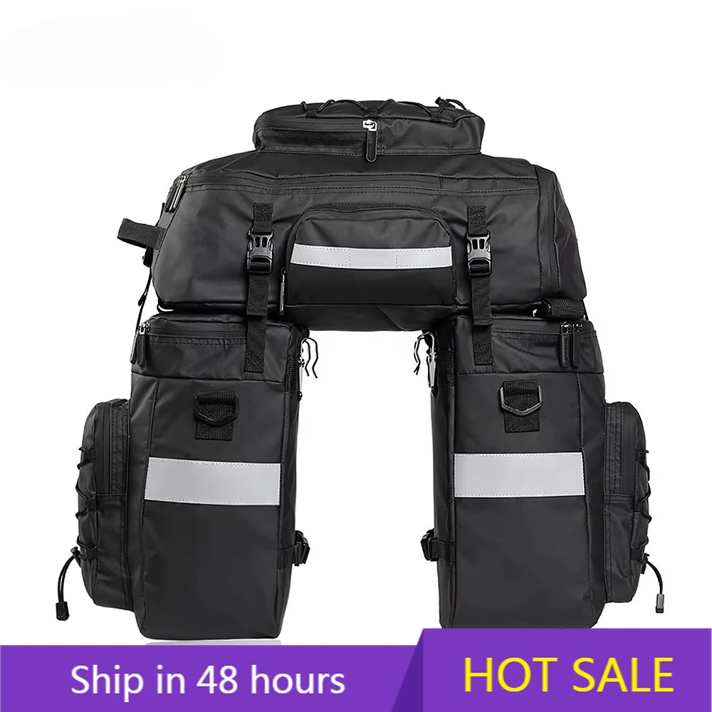 

POWER LEAPRhinowalk 65L Waterproof Bicycle Travel Saddle Bag 3 in 1 Bicycle Pannier Bags