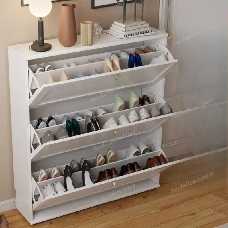 Universal Luxury Shoe Rack Household Organizer Vertical Ultrathin Shoe Cabinet Accent Entrance Hall Muebles Postmodern Furniture