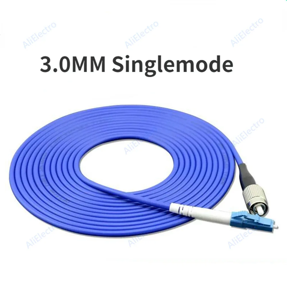 High quality Armored LC/UPC-FC/UPC Optical Fiber Patch Cord Cable 3.0MM Singlemode 9/125 Simplex  free shipping