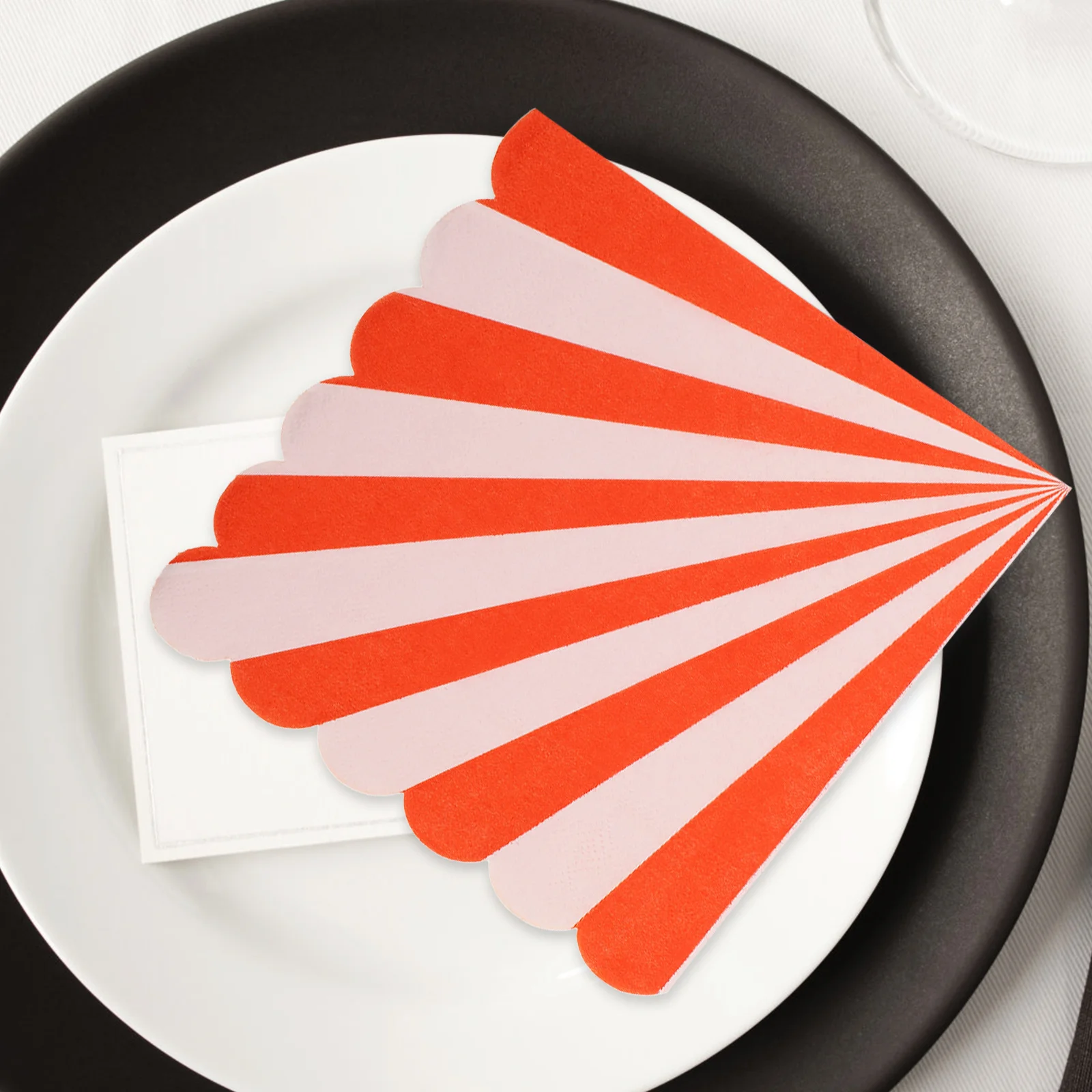 16 قطعة مناديل الحفلات المزخرفة بتصميم مخطط أنيق ومناديل ورقية متينة للتجمعات المختلفة سهلة الاستخدام والحمل #4