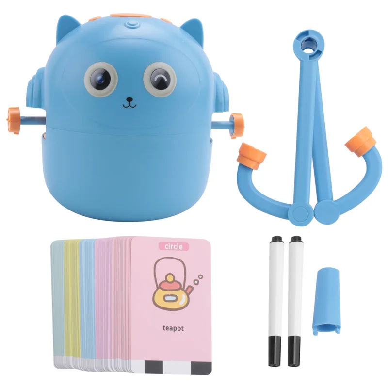 A23F-New Children's Interactive Education Painting Robot -Montessori Learning Toys, With 100 Words Cards, Voice Interaction