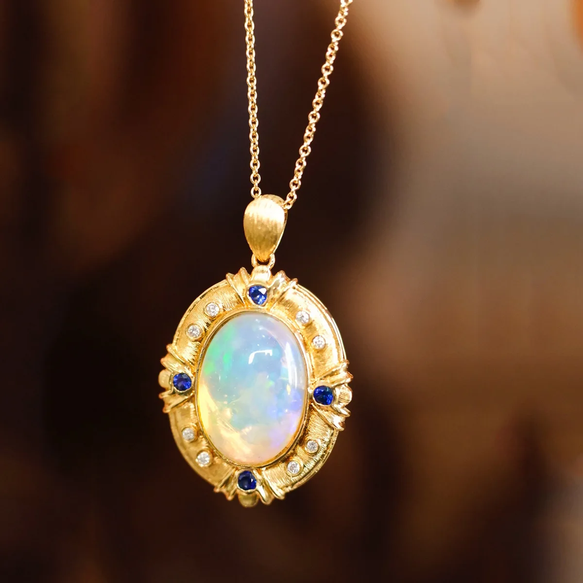 

Винтажный стиль Bucci, серебро 925, овальный синтетический австралийский белый опал, кулон, шикарный лунный камень, свитер-цепочка, ожерелье, женские ювелирные изделия